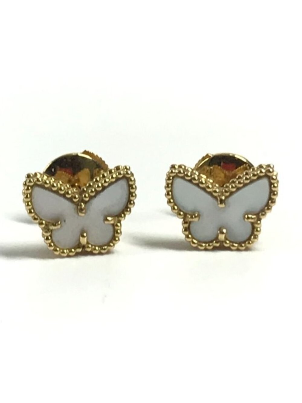 Van Cleef & Arpels Earrings Sweet Papillon Mother of Pearl Gold